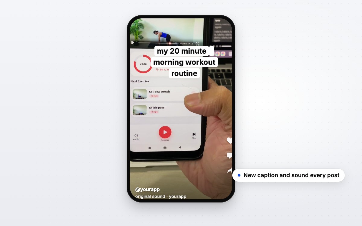 Un TikTok hecho por ClipsPilot Autopilot: la demo de la app con texto y sonido
