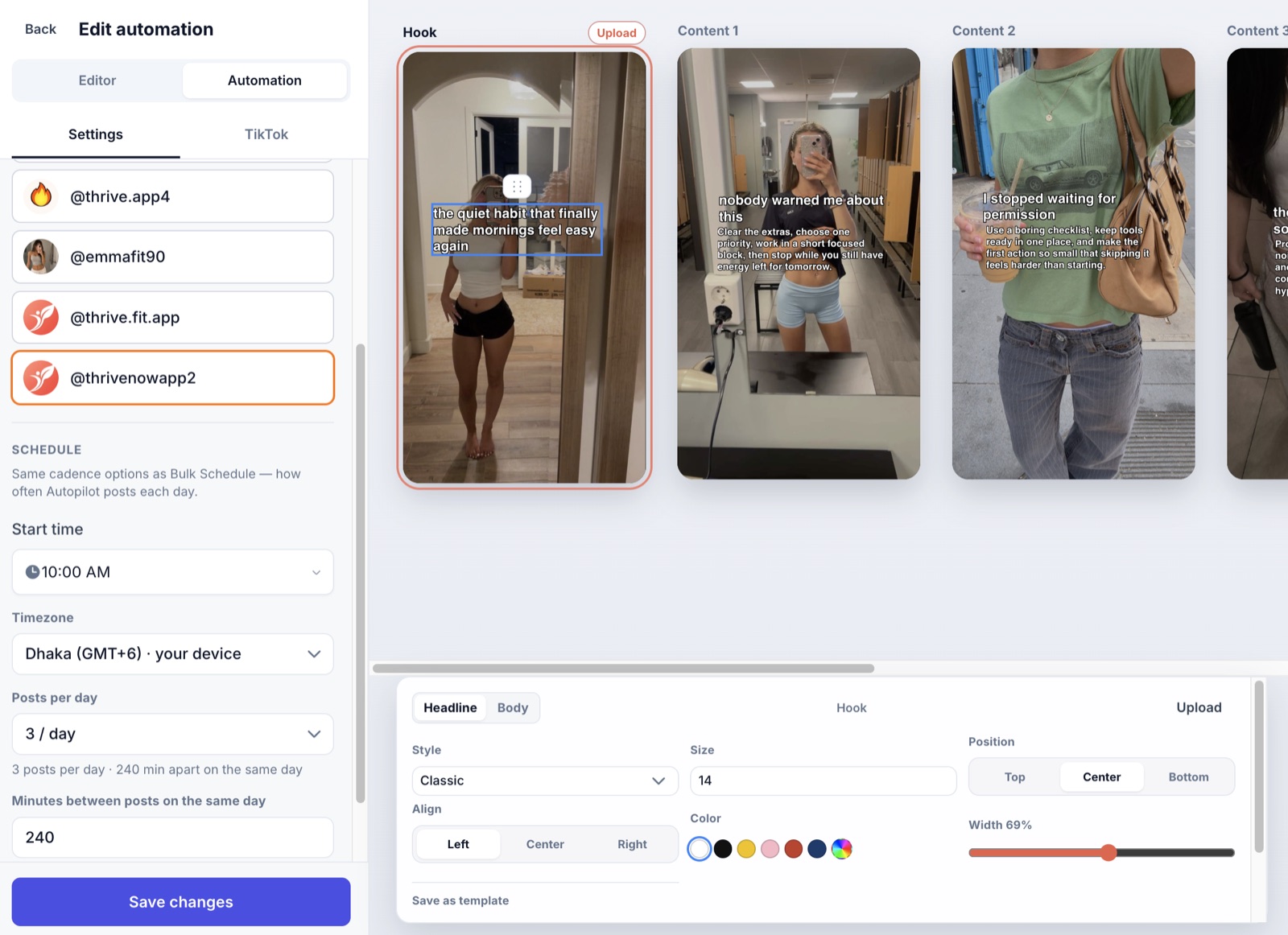 ClipsPilot Slideshow Autopilot editing hook and content slides